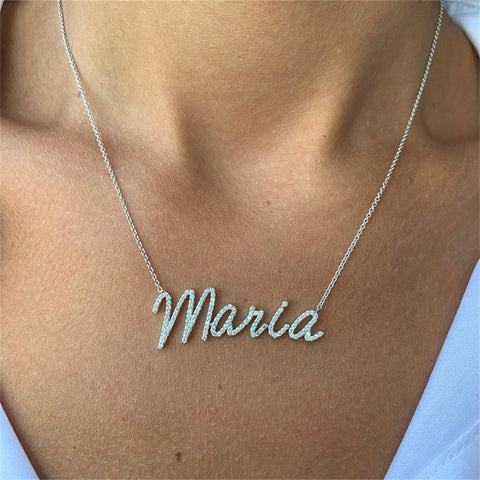 Diamond Custom Name Necklace