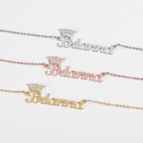 Crown Custom Name Necklace