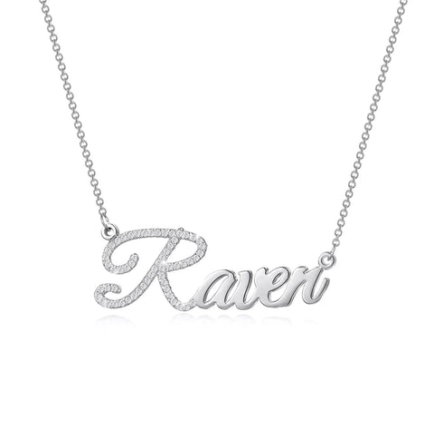 Cursive Diamond Custom Name Necklace