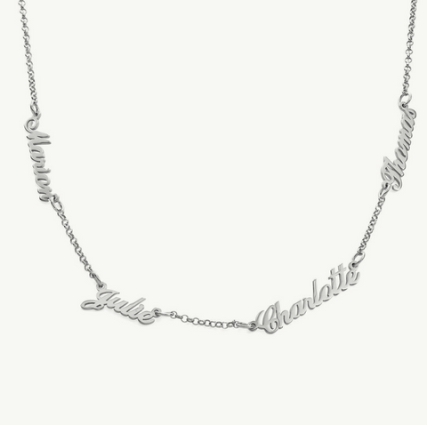 Classic Cursive Three-Name Custom Necklace