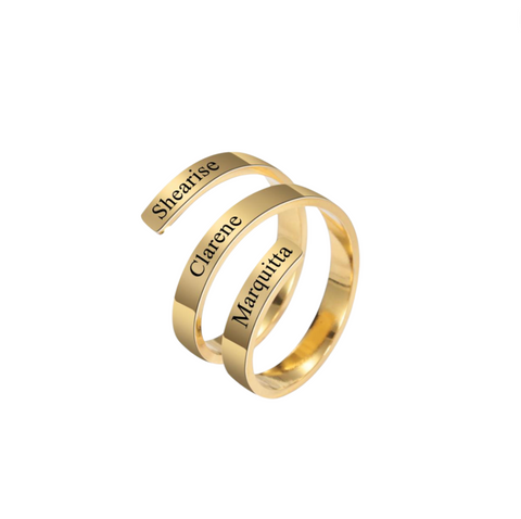 Wraparound Custom Name Ring