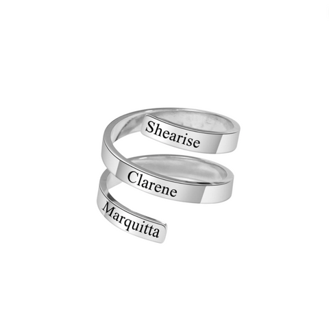 Wraparound Custom Name Ring